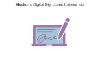 Electronic Digital Signatures Colored Icon In Powerpoint Pptx Png And Editable Eps Format
