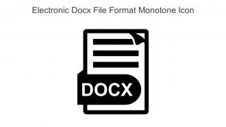 Electronic Docx File Format Monotone Icon In Powerpoint Pptx Png And Editable Eps Format