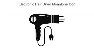 Electronic Hair Dryer Monotone Icon In Powerpoint Pptx Png And Editable Eps Format