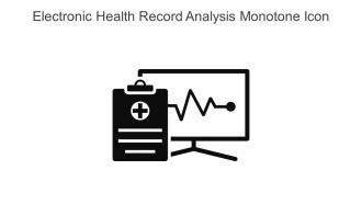 Electronic Health Record Analysis Monotone Icon In Powerpoint Pptx Png And Editable Eps Format