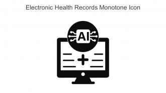 Electronic Health Records Monotone Icon In Powerpoint Pptx Png And Editable Eps Format