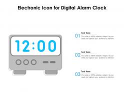 Electronic icon for digital alarm clock