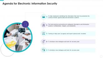 Electronic information security agenda for electronic information security