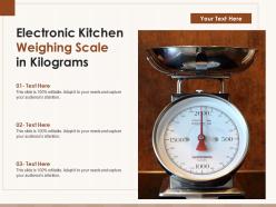 Electronic kitchen weighing scale in kilograms