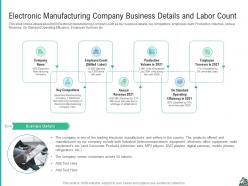 Electronic manufacturing company strategies improve skilled labor shortage company