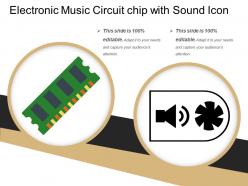 Electronic music circuit chip with sound icon