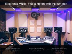 Electronic music studio room with instruments