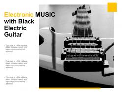 Electronic music with black electric guitar
