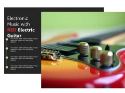 Electronic music with red electric guitar