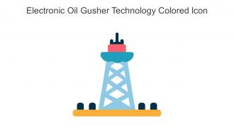 Electronic Oil Gusher Technology Colored Icon In Powerpoint Pptx Png And Editable Eps Format