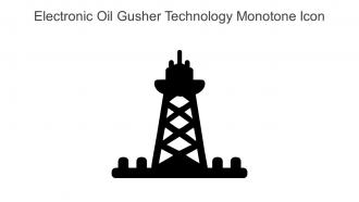 Electronic Oil Gusher Technology Monotone Icon In Powerpoint Pptx Png And Editable Eps Format
