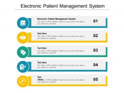 Electronic patient management system ppt powerpoint presentation pictures background designs cpb