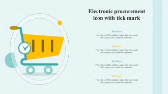 Electronic Procurement Icon With Tick Mark