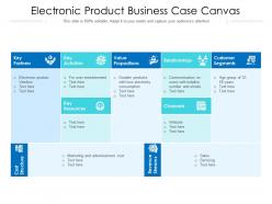 Electronic product business case canvas