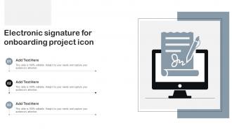 Electronic Signature For Onboarding Project Icon