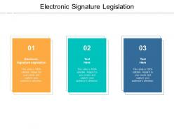 Electronic signature legislation ppt powerpoint presentation outline graphics cpb