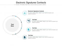 Electronic signatures contracts ppt powerpoint presentation summary deck cpb