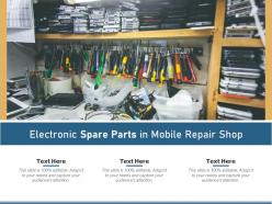 Electronic spare parts in mobile repair shop