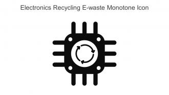 Electronics Recycling E Waste Monotone Icon In Powerpoint Pptx Png And Editable Eps Format