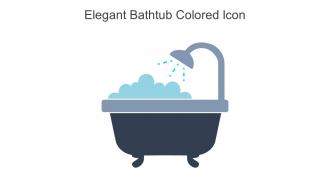 Elegant Bathtub Colored Icon In Powerpoint Pptx Png And Editable Eps Format