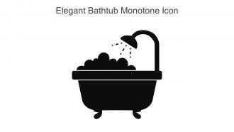 Elegant Bathtub Monotone Icon In Powerpoint Pptx Png And Editable Eps Format