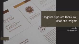Elegant Corporate Thank You Ideas And Insights PPT PowerPoint AT