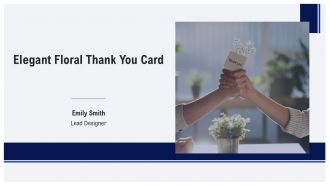 Elegant Floral Thank You Card PPT Demonstration AT