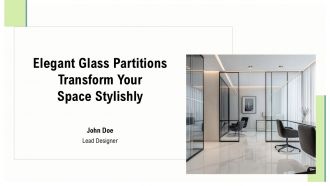 Elegant Glass Partitions Transform Your Space Stylishly PPT Presentation ST AI