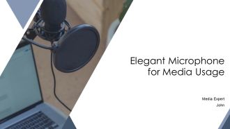 Elegant Microphone For Media Usage PPT Presentation AT