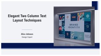 Elegant Two Column Text Layout Techniques PPT Graphics AT