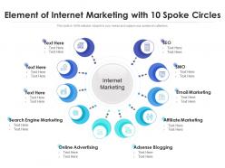 Element of internet marketing with 10 spoke circles