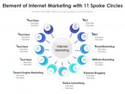 Element of internet marketing with 11 spoke circles