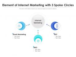 Element of internet marketing with 3 spoke circles