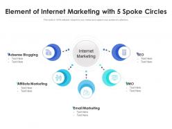 Element of internet marketing with 5 spoke circles
