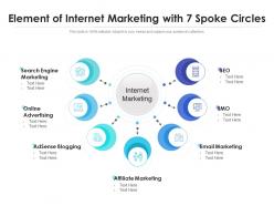 Element of internet marketing with 7 spoke circles
