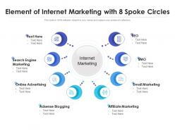 Element Of Internet Marketing With 8 Spoke Circles