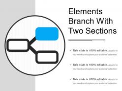 Elements branch with two sections