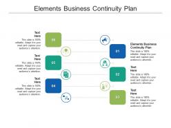 Elements business continuity plan ppt powerpoint presentation layouts elements cpb