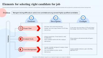 Elements For Selecting Right Candidate For Job Recruitment Technology
