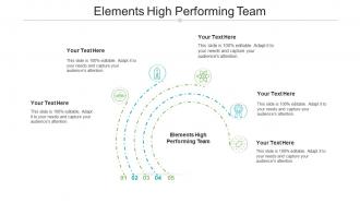 Elements high performing team ppt powerpoint presentation inspiration files cpb