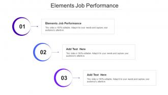 Elements Job Performance Ppt Powerpoint Presentation Model Introduction Cpb
