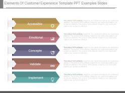 Elements of customer experience template ppt examples slides