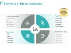 Elements of digital marketing ppt powerpoint presentation clipart