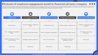 Elements Of Employee Engagement Model In Financial Advisory Company