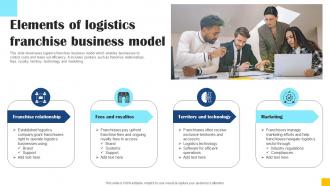Elements Of Logistics Franchise Business Model