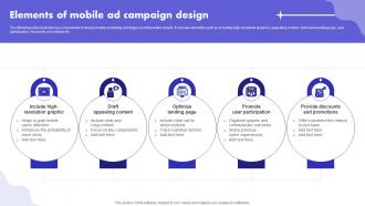 Elements Of Mobile Ad Campaign Design Digital Marketing Ad Campaign MKT SS V