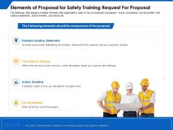 Elements of proposal for safety training request for proposal statement ppt powerpoint presentation styles