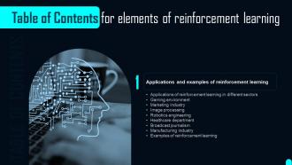 Elements Of Reinforcement Learning Table Of Contents Ppt Formats