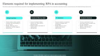 Elements Required For Implementing RPA In Accounting