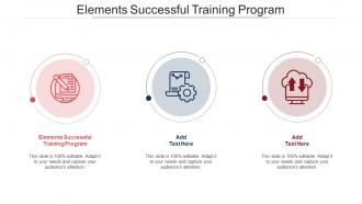 Elements Successful Training Program Ppt Powerpoint Presentation Styles Ideas Cpb